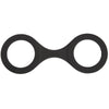 Creative conceptions black silicone quickie large handcuffs - peaches and screams