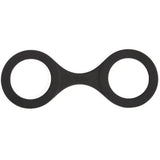 Creative conceptions black silicone quickie large handcuffs - peaches and screams