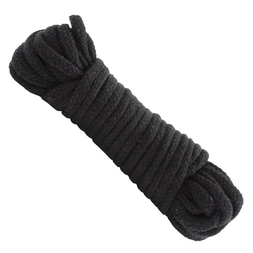Doc Johnson 10m Black Japanese Bondage Restraint Rope for Bdsm Couples - Peaches and Screams