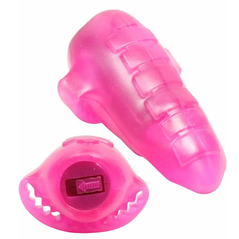 Doc Johnson Pink Head Tongue And Finger Ring Stimulating Vibrator - Peaches and Screams