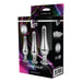 Dream Toys Stainless Steel Silver Butt Plug Set For Beginners - Peaches and Screams