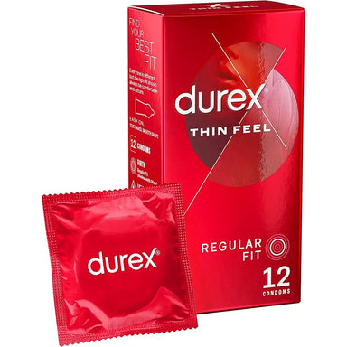 Durex Clear Thin Feel Regular Fit Condoms 12 Pack - Peaches and Screams