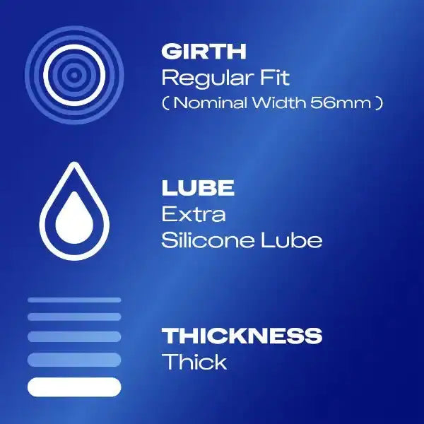 Durex Latex Extra Safe Regular Fit Condoms 3 Pack - Peaches and Screams