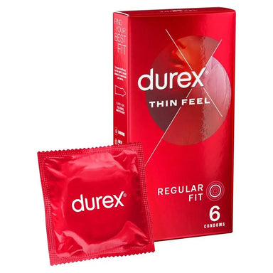 Durex Thin Feel Regular Fit Condoms 6 Pack - Peaches and Screams