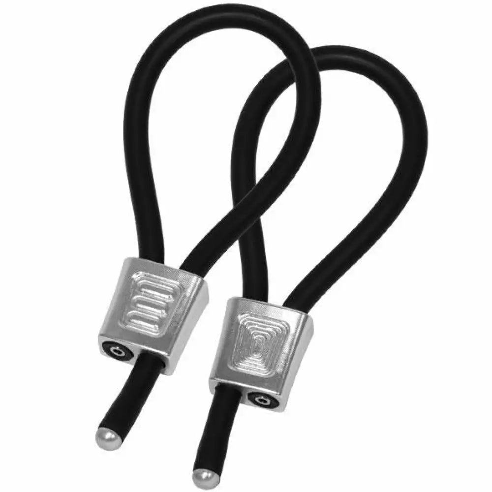 Electrastim Black Prestige Electraloops Adjustable Cock Rings - Peaches and Screams