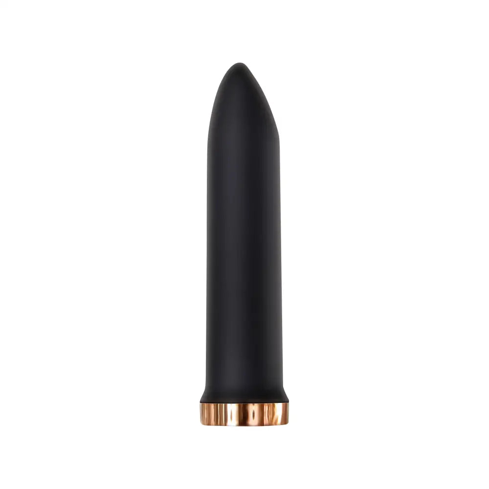 Evolved Silicone Black Waterproof And Discreet Bullet Vibrator With 3 Sleeves - Peaches and Screams