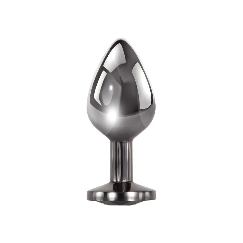 Evolved Stainless Steel Black Gem Anal Plug Set - Peaches and Screams