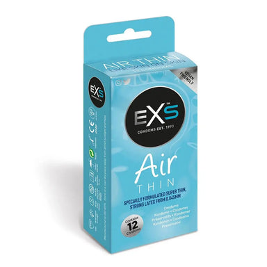 Exs Air Clear Ultra-thin Latex Condoms 12 Pack - Peaches and Screams