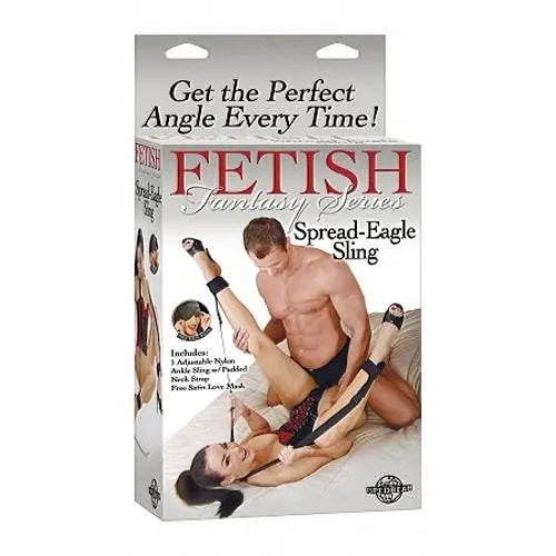 Fetish Fantasy Series Black Spread Eagle Sling With Velcro - Peaches and Screams