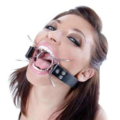Fetish Fantasy Series Stainless Steel Extreme Spider Gag With Buckles - Peaches and Screams
