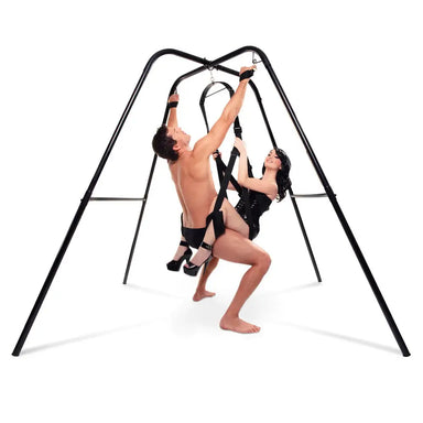 Fetish Fantasy Stainless Steel Black Sex Swing Stand - Peaches and Screams