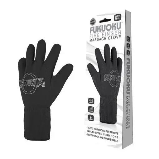 Fukuoku 5 - finger Waterproof Vibrating Masturbation Glove (left) - Peaches and Screams