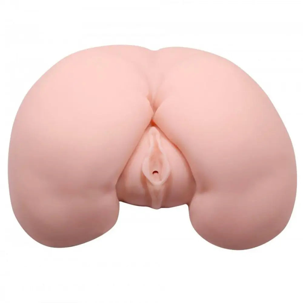 Hidden Desire Realistic Feel Flesh Pink Vibrating Ass and Vagina Masturbator - Peaches and Screams