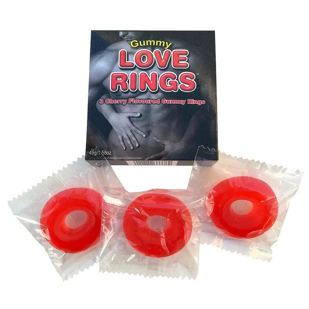 Kinky Cherry Flavored Gummy Love Rings - Peaches and Screams