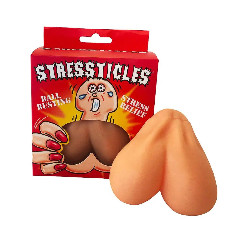 Kinky Novelty Stressticles Ballbusting Stress Reliever - Peaches and Screams