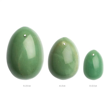 La Gemmes Green Love Egg Set With Natural Stone - Peaches and Screams