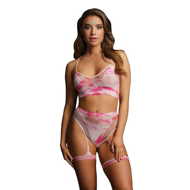 Le Desir Bliss Tie Dye 2 Piece Set With Garters Uk 6 To 14 - Peaches and Screams