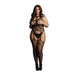 Le Desir Lace Black Plus Size Bodystocking Uk 14 To 20 - Peaches and Screams