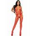 Leg Avenue Sexy Red Net Suspender Bodystocking Uk 6 To 12 - Peaches and Screams