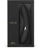 Lelo elise 2 dual silicone black rechargeable g-spot vibrator - peaches and screams