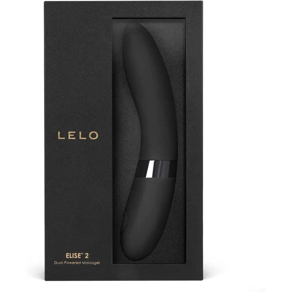 Lelo Elise 2 Dual Silicone Black Rechargeable G-spot Vibrator - Peaches and Screams