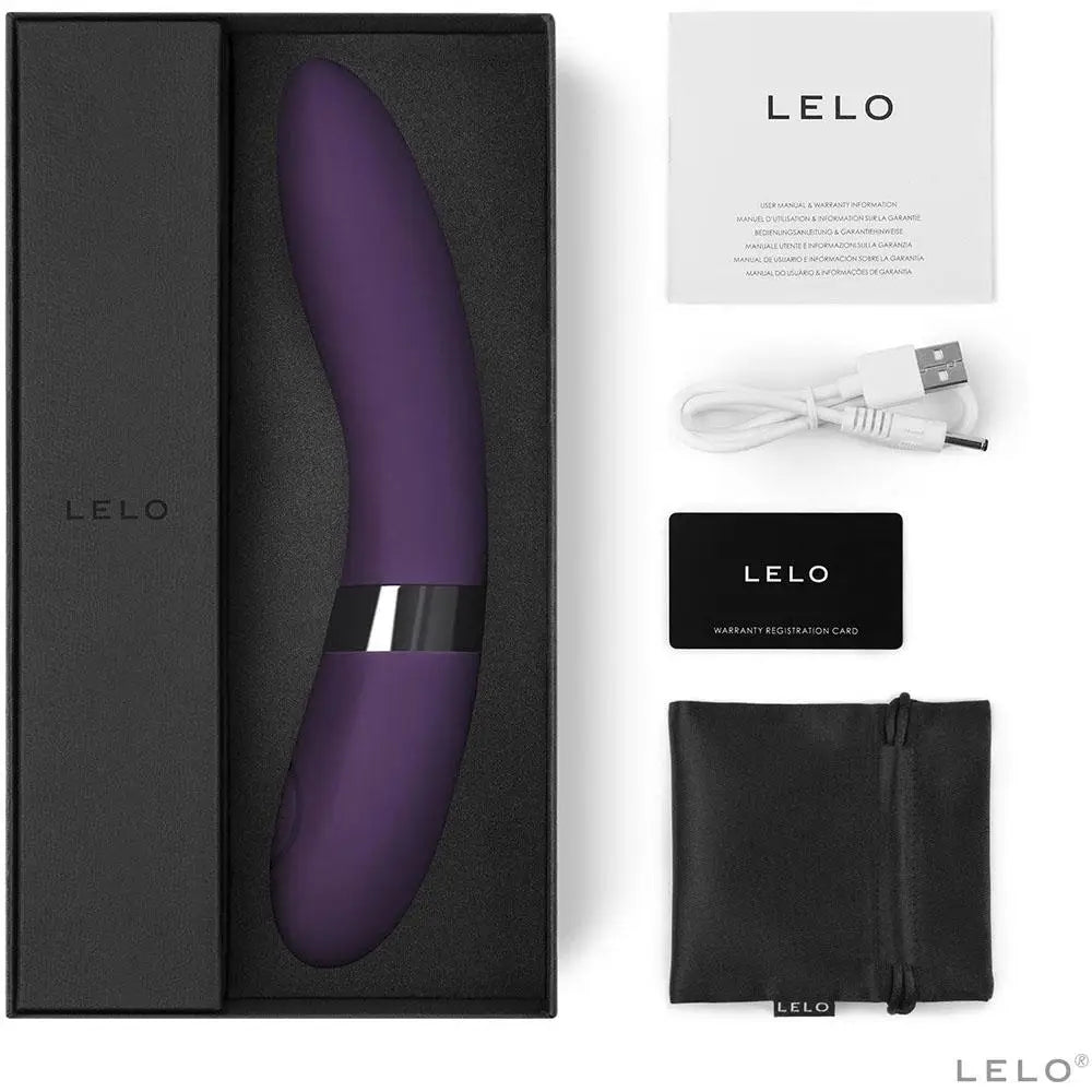 Lelo Elise 2 Silicone Purple Rechargeable G - spot Vibrator - Peaches and Screams