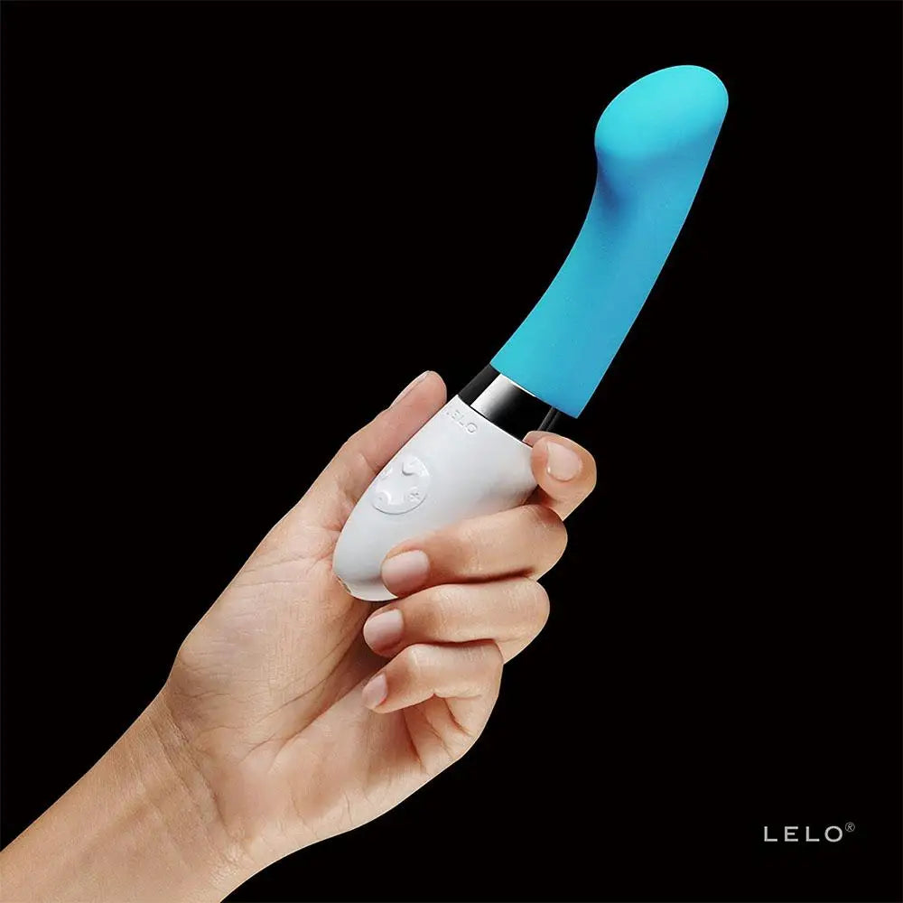 Lelo gigi 2 silicone blue rechargeable discreet g-spot vibrator - peaches and screams