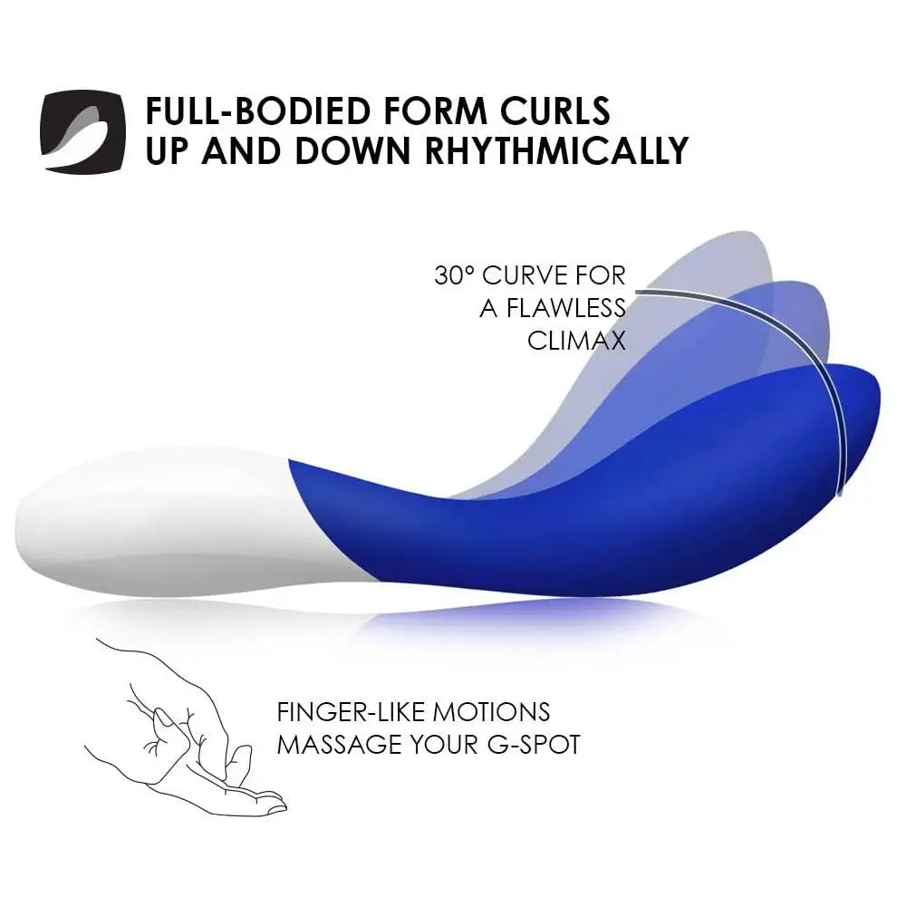 Lelo Silicone Blue Rechargeable G-spot Vibrator With 10-settings - Peaches and Screams