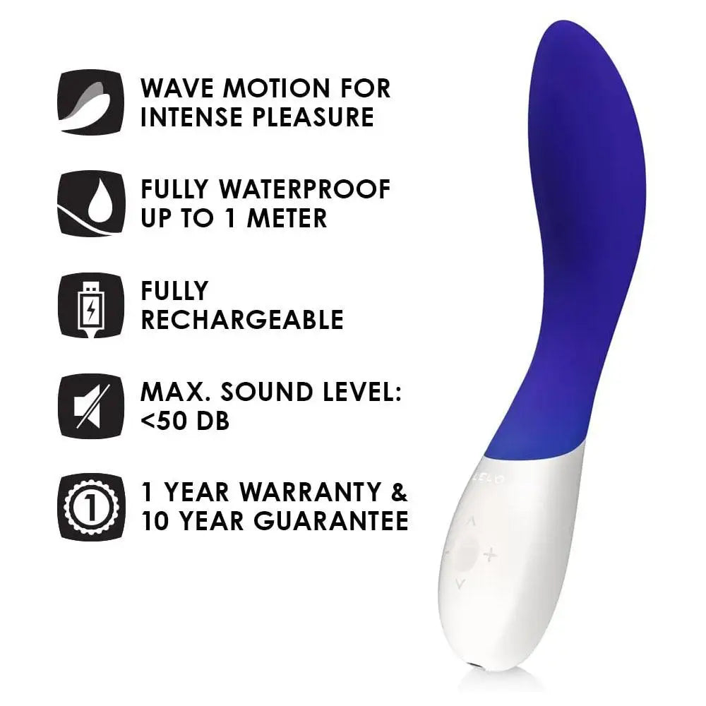 Lelo Silicone Blue Rechargeable G-spot Vibrator With 10-settings - Peaches and Screams