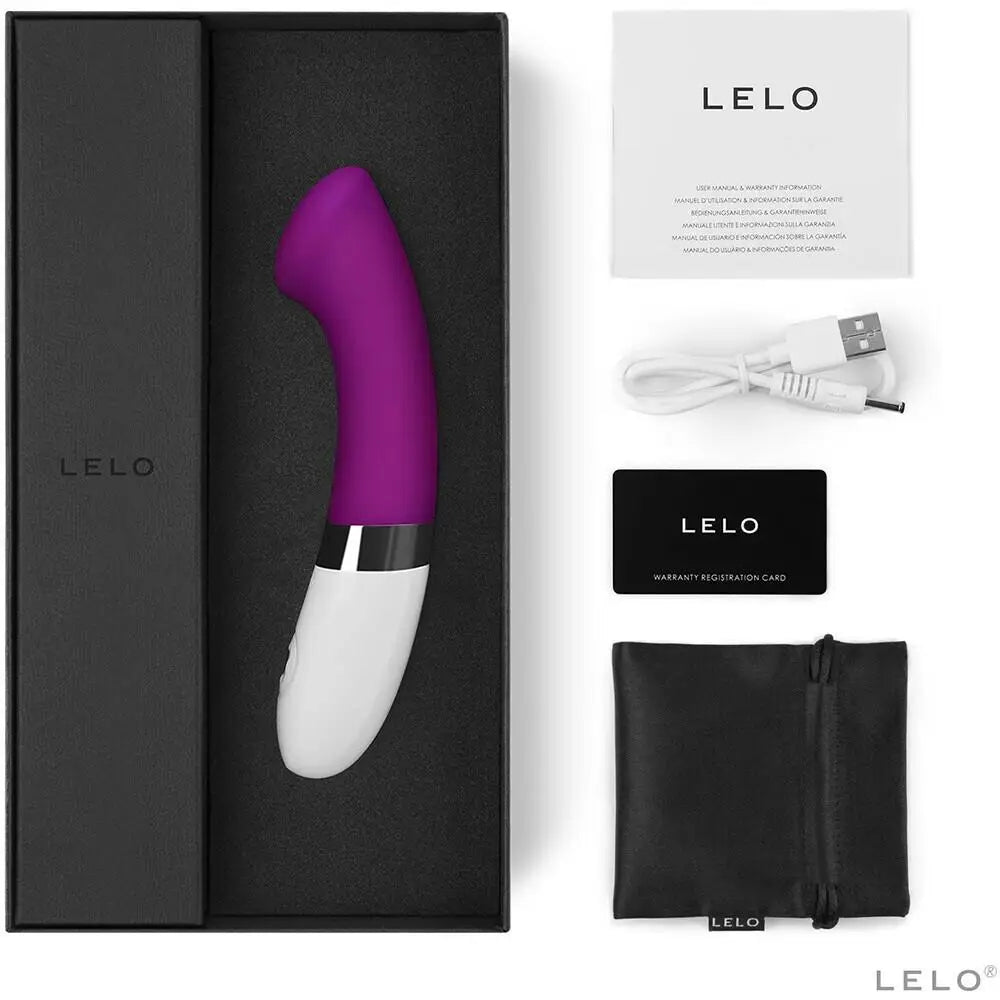 Lelo silicone purple rechargeable multi-speed g-spot vibrator - peaches and screams