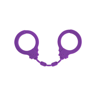 Lola Silicone Purple Stretchy Bondage Suppression Handcuffs - Peaches and Screams