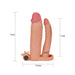 Lovetoy Realistic Feel Flesh Pink Vibrating Double Extender - Peaches and Screams