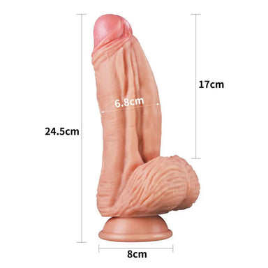 Lovetoy Silicone Flesh Pink Realistic Dildo With Suction Cup - Peaches and Screams