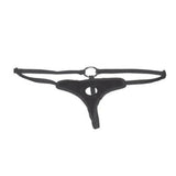 Lux fetish black velvet bikini strap on harness for couples - peaches and screams