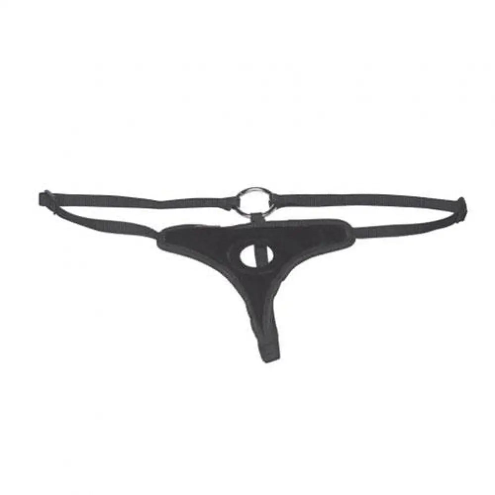 Lux Fetish Black Velvet Bikini Strap-on Harness for Couples - Peaches and Screams