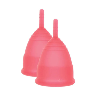 Mae b Intimate Health 2 Red Large Menstrual Cups - Peaches and Screams