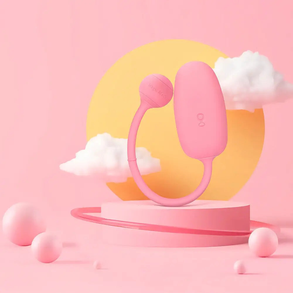Magic motion silicone pink rechargeable orgasm balls with remote - peaches and screams