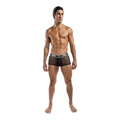 Male Power Sexy Wet Look Black Mini Short For Him - X Large Peaches and Screams