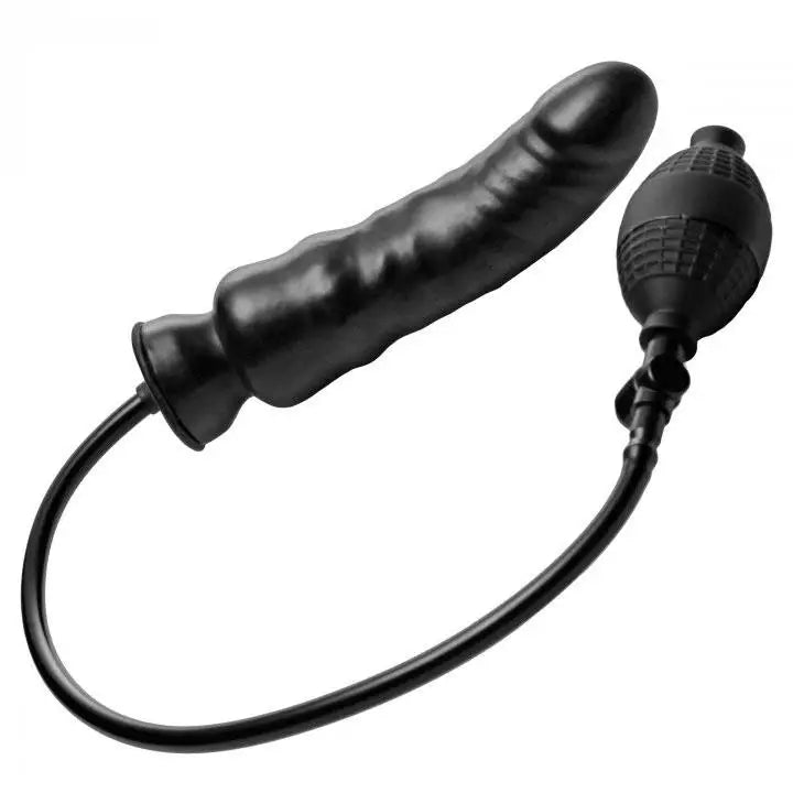 Master Series 7.5 - inch Renegade Xl Black Inflatable Penis Dildo - Peaches and Screams
