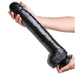 Master Series Black Extra Large Waterproof Suction - cup Dildo With Balls - Peaches and Screams