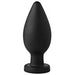 Master Series Black Large Silicone Anal Butt Plug With Suction Cup - Peaches and Screams