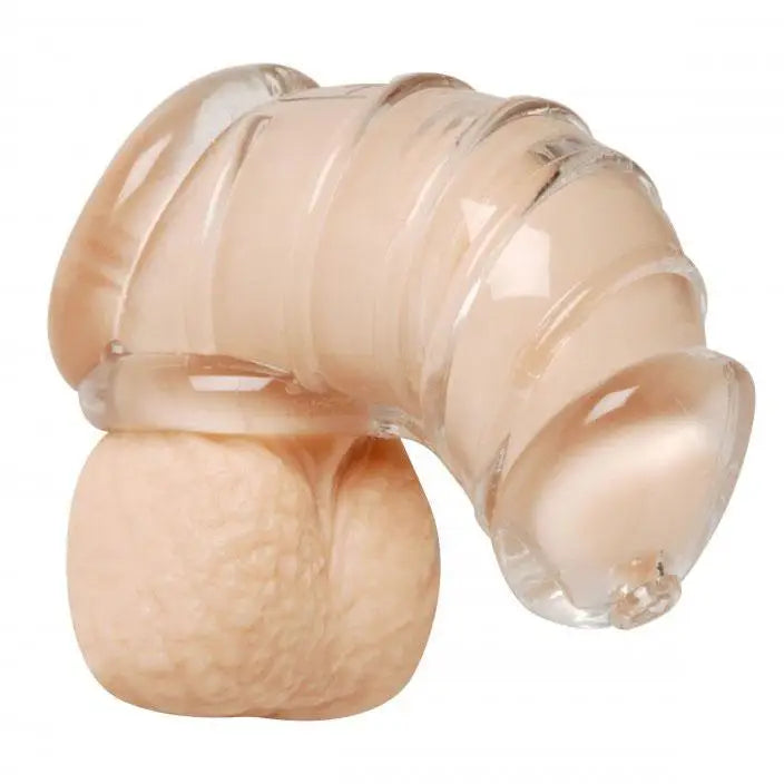 Master Series Clear Detained Soft Rubber Male Chastity Cock Cage - Peaches and Screams