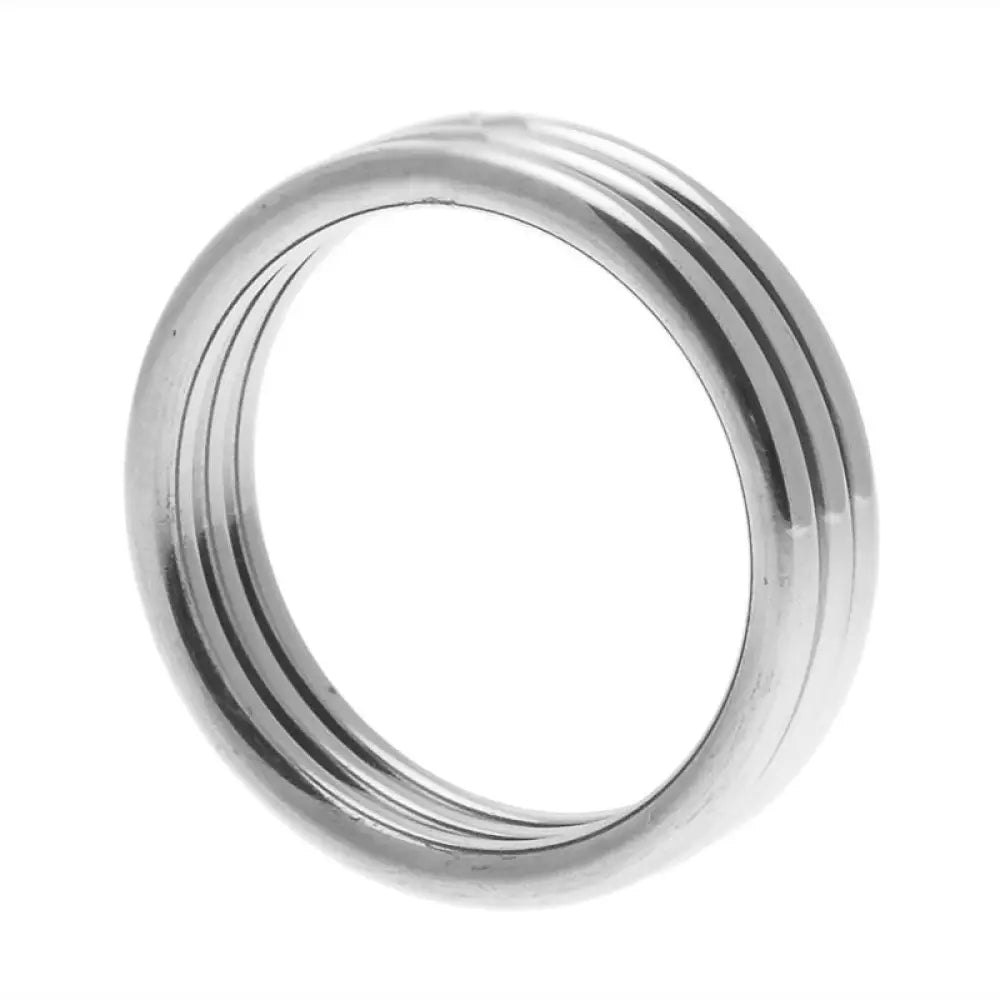 Master series echo stainless steel triple cock ring - peaches and screams
