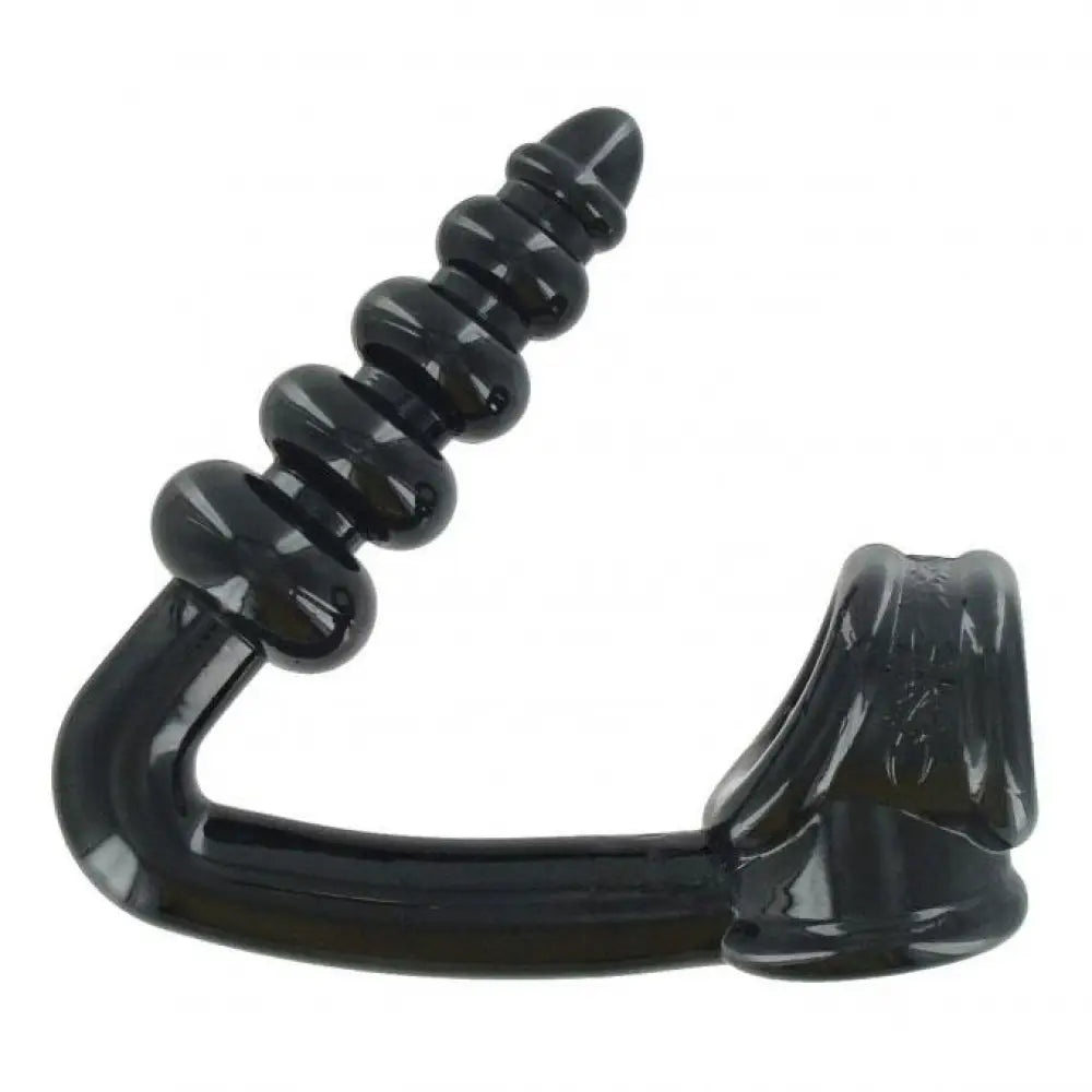 Master Series Flexible Black Tpr Cock and Ball Toy with Anal Probe - Peaches and Screams