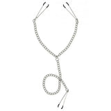 Master series metal nipple and clit tweezer clamp set - peaches and screams