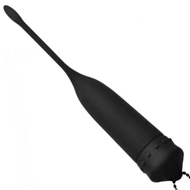 Master Series Silicone Black Bendable Vibrating Urethral Sound - Peaches and Screams