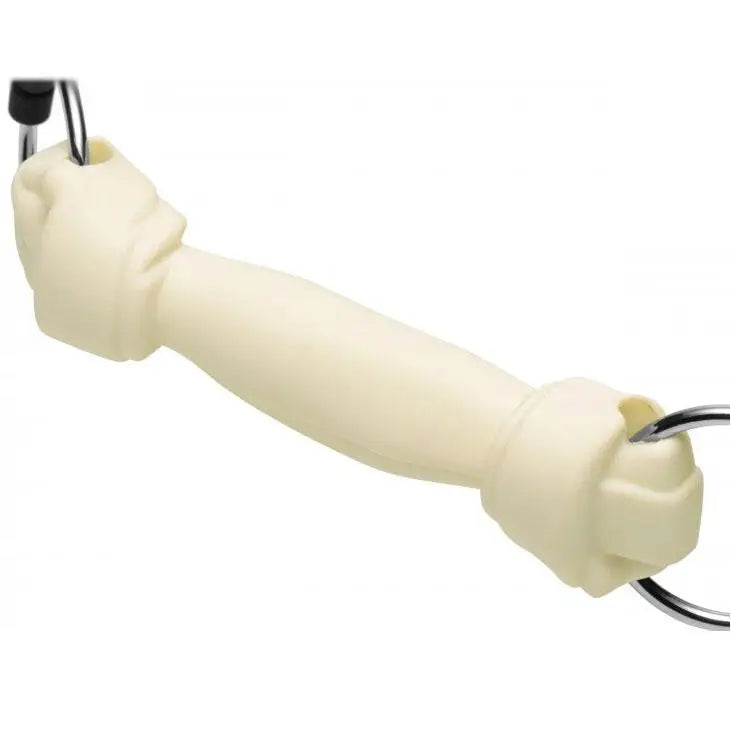 Master Series Silicone White Dog Bone Gag With Adjustable Straps - Peaches and Screams