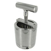 Master series silver bondage ball press chamber for men - peaches and screams