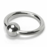 Master series stainless steel silver ball head ring - peaches and screams