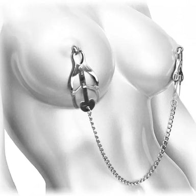 Master Series Stainless Steel Silver Nipple Vice For Her - Peaches and Screams